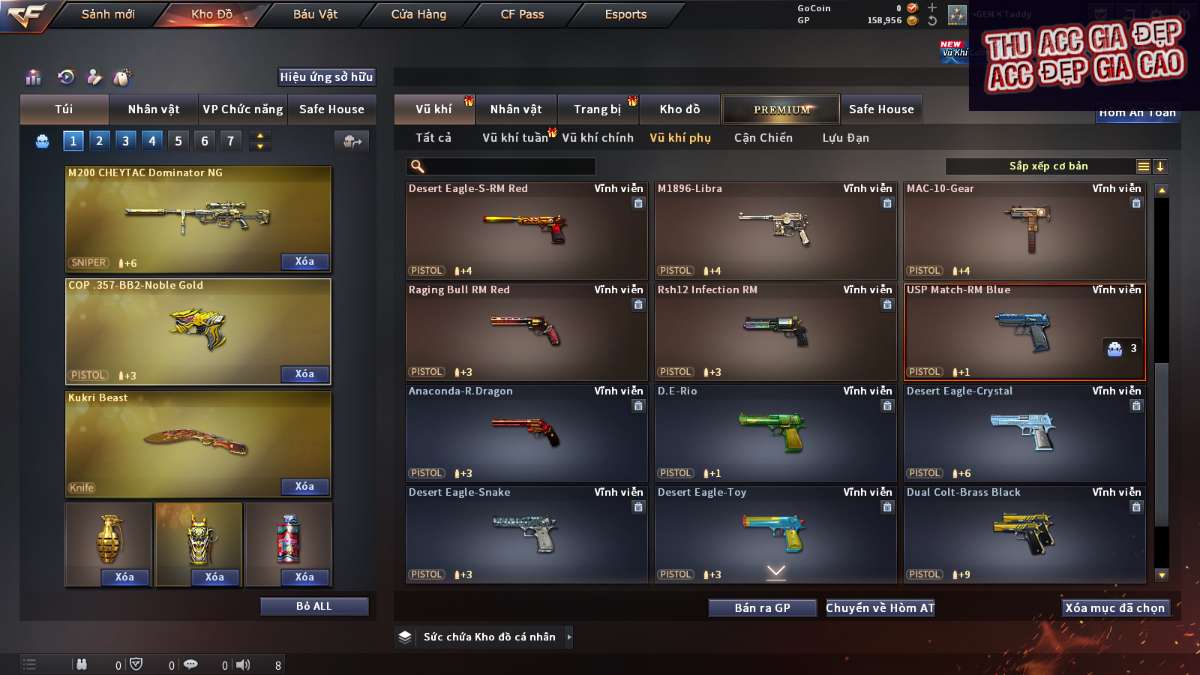 shop acc cf uy tin gia re